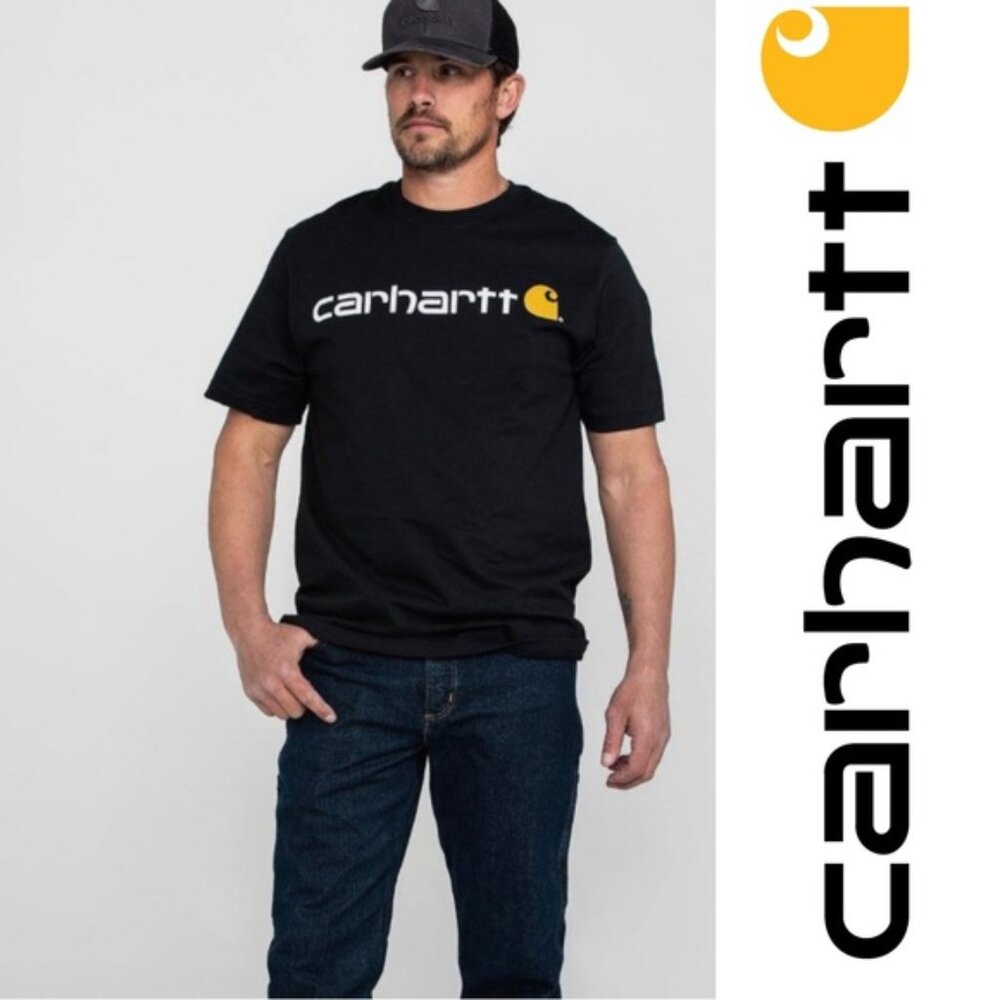 Carhartt | Black Cotton Short Sleeve Logo T-Shirt | Size Large